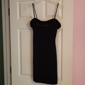 Black Velvet and Faux Fur dress